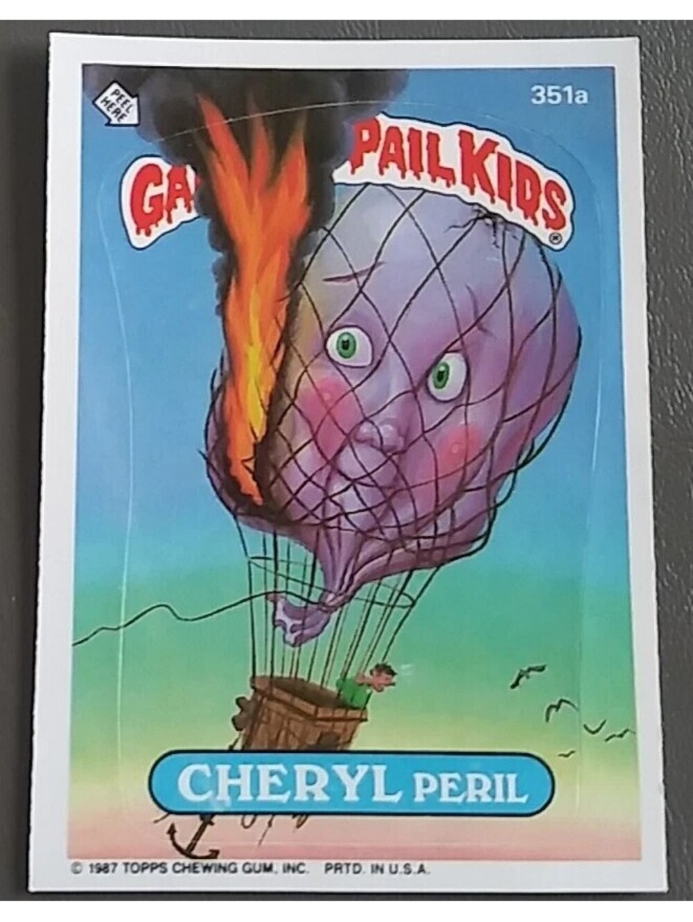 1987 TOPPS GARBAGE PAIL KIDS 351A CHERYL PERIL